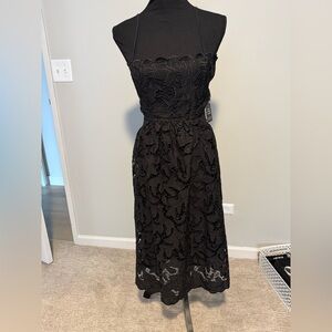 Express Black lace Midi dress NWT size large